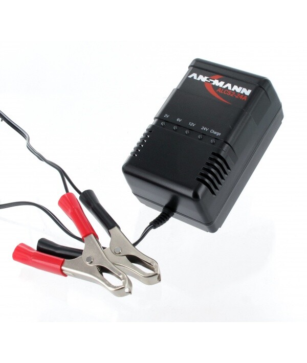 Chargeur batterie plomb 2-24V idéal pour l'hivernage de tondeuse et moto