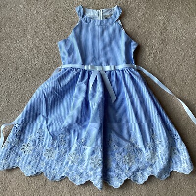 RARE EDITIONS DRESS, GIRLS 14, PARTY/ SUNDRESS, BLUE