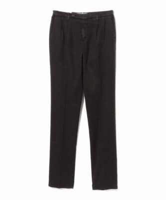 (ASK availability First) BEAMS   BG02 Linen cotton 2 pleat slacks new