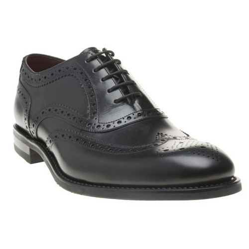 LOAKE Mens Kerridge Brogue Shoes Black 