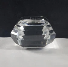Tiffany & Co Crystal Clear Emerald Cut Diamond Gem Paperweight St. Luke's...
