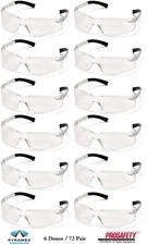 72 PR CLEAR Lens Protective Shooting Safety Glasses Sport Work Eyewear ANSI Z87+