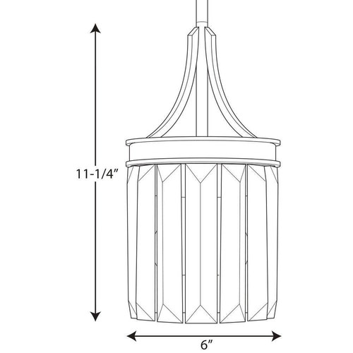 Progress Lighting Pendant Lights 11.25"H Hardwired 1-Light W/ Clear Glass Silver - Picture 2 of 8