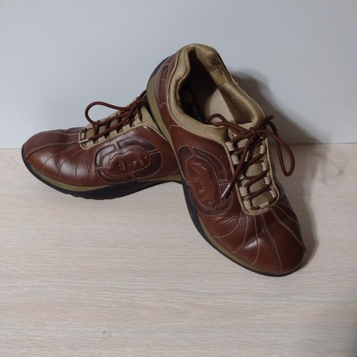 Marc Ecko Fast Track Leather Shoes Mens Size 9 Bomber Brown - Afbeelding 1 van 10