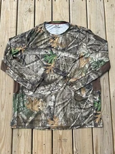 Men's RealTree Camo Foliage LS T-Shirt 3 XL Insect Poly Hunt Outdoor Deer Duck 
