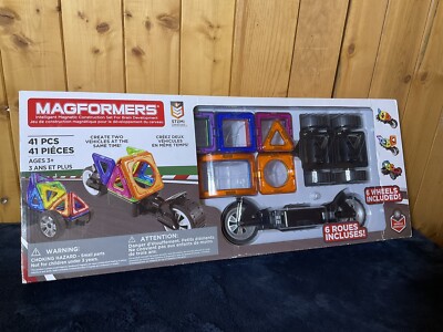 Magformers Magnetic Building Set 41 Piece With Wheels 730658401040
