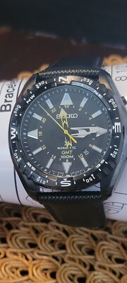 Seiko Prospex 5M85-0AE0 GMT Stainless Steel Date Kinetic Mens