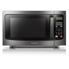 Toshiba 1.2 Cu.Ft 1000W Black Stainless Steel Microwave Oven Sensor Cooking