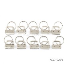 Lot 100 sets 1 inch key fob hardware with Split Ring - U.S. free shipping