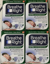 40 BREATHE RIGHT Nasal Strips EXTRA CLEAR Adult Size Nose Stop Snoring Breath