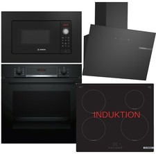 Bosch Set Risparmio Piano Cottura Incasso Induzione + Forno + Microonde + Cappa