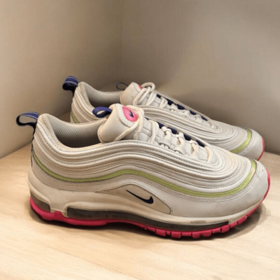 Nike Air Max 97 ''Easter'' Women's Size 6.5 WHT/INDIGO-PNK BLST DH0251 100