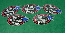 Lot of 5 "Don't mess with Texas" bumper stickers decals 6" x 3" Unused