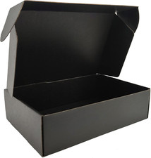 Black Shipping Boxes for Small Business Pack of 20-12X9X4 Inches Cardboard Corru