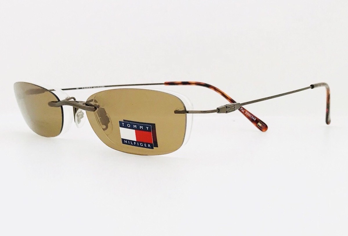 New Tommy Hilfiger Eyeglasses W/Polarized Clip 3067 Brn 51 