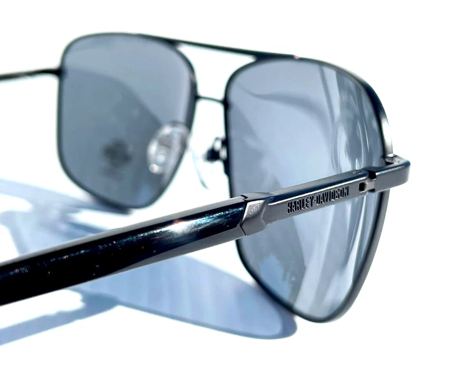 NEW Harley-Davidson Matte Black POLARIZED Black Lens Sunglass HD0949 with Case - Image 4 of 4