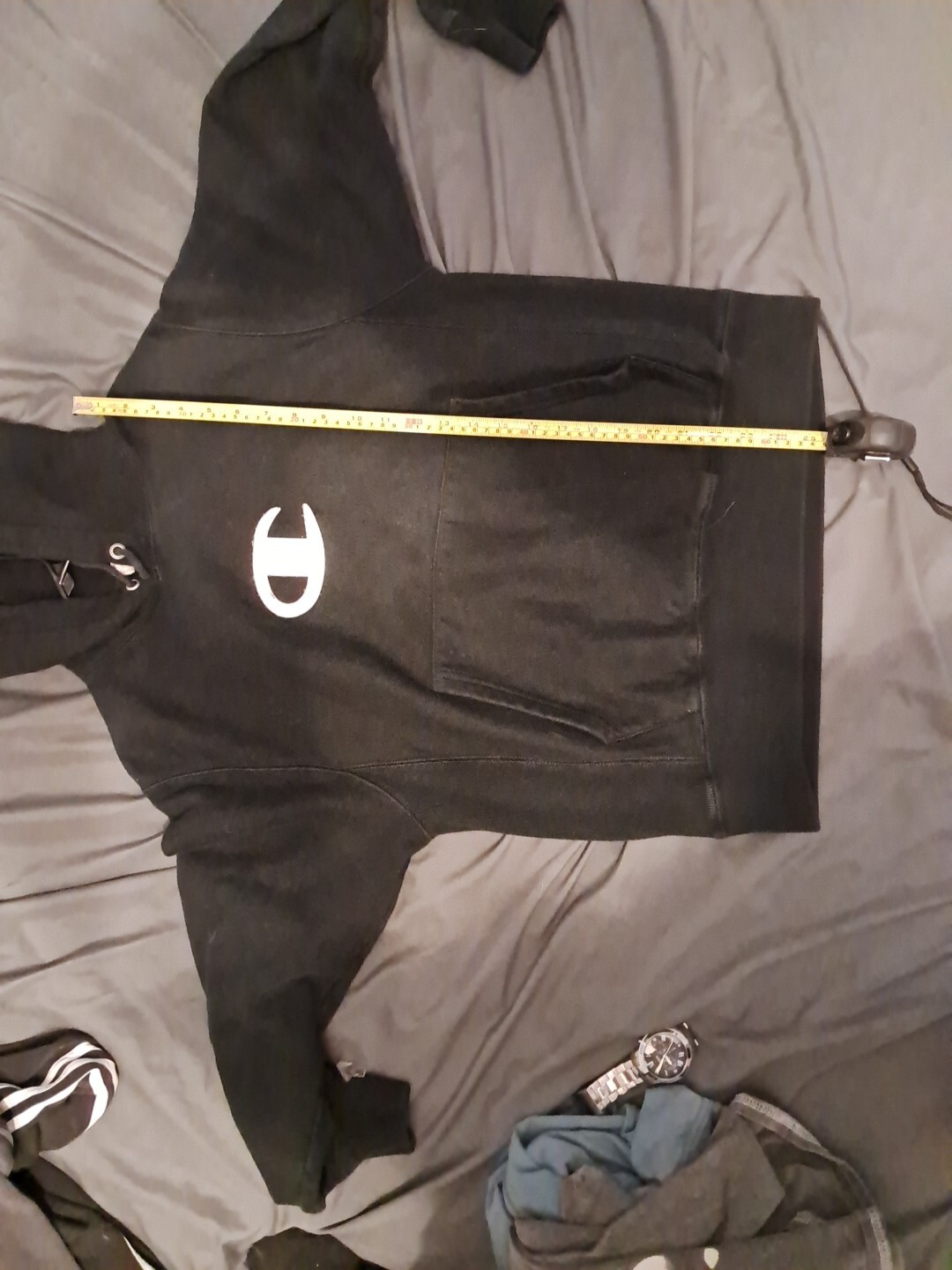 Champion Reverse Weave Patch Logo Black Long Slee… - image 7