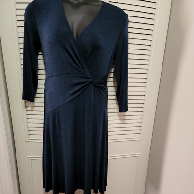 slim fit dress slacks London Times 3/4 Sleeve Seamed Side Tab Fit & Flare Midi Dress main image 1