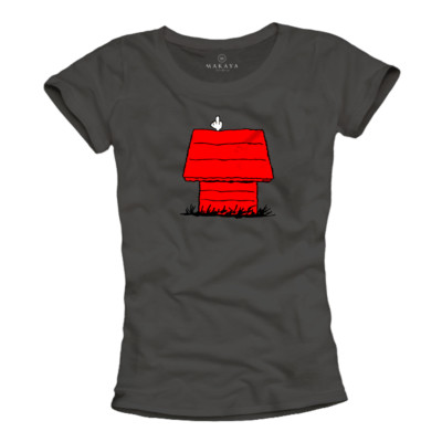 Lustige Comic T-Shirts grau für Damen und Frauen