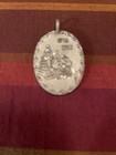 American Bicentennial Liberty Bell Pendant Hand Engraved Pewter Vintage — photo 2