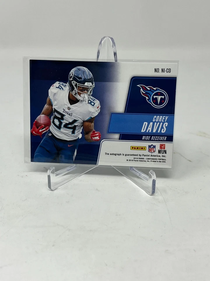 2018 Panini Contenders NFL Ink Corey Davis Auto Card #NI-CD  #34/49 - Image 2 of 2