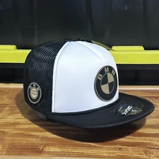 BMW Decky Foam Trucker Hat Flat Brim SnapBack Men’s Custom Logo