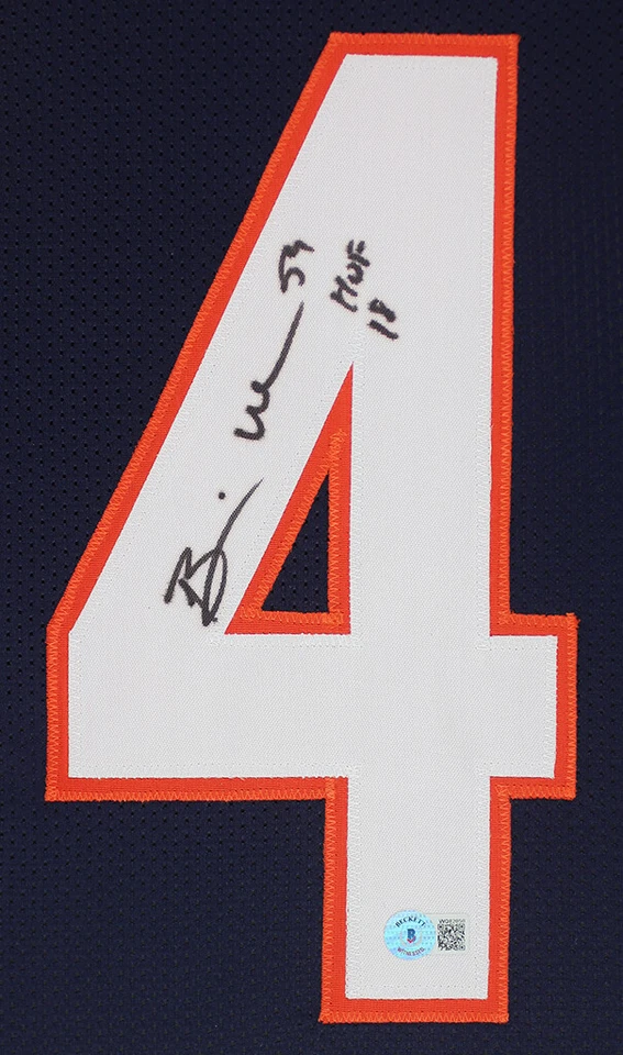 Brian Urlacher Autographed and Framed Blue Chicago Jersey Auto Beckett COA - Image 2 of 4