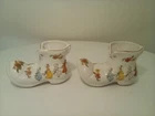 2 x Old Foley James Kent Staffordshire Shoe Ornaments.