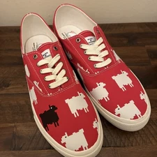 Red Sperry Warm & Wonderful  Canvas Shoes Black Sheep Sneakers Mens 11