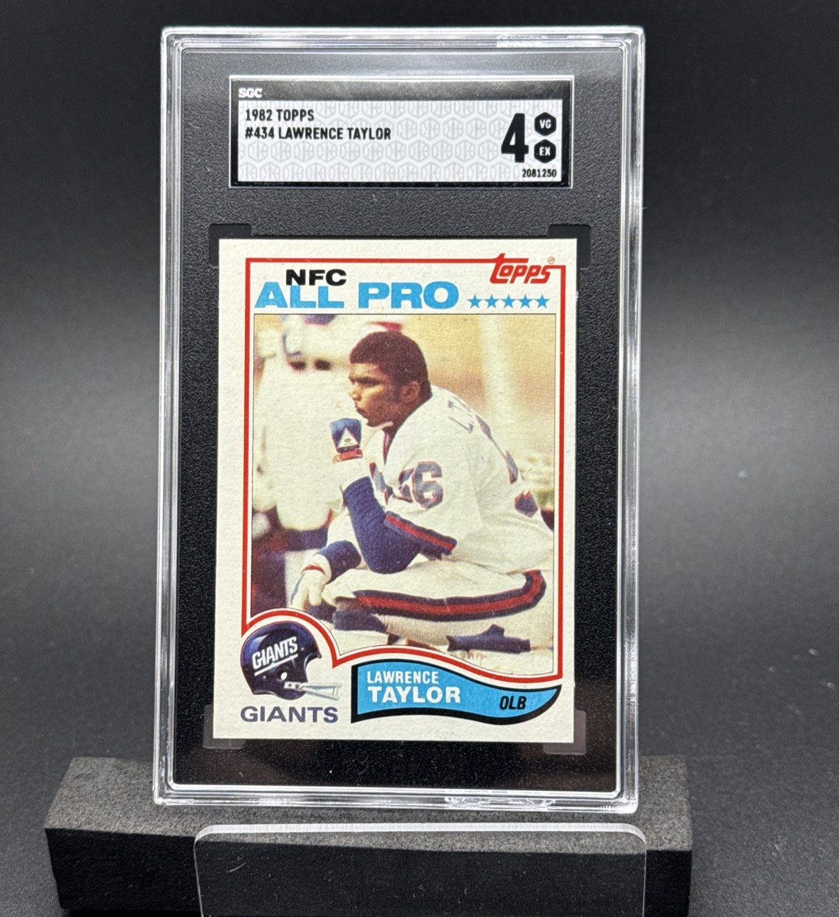 1982 Topps - Lawrence Taylor #434 (RC) SGC 4 VG-EX! HOF! GOAT!