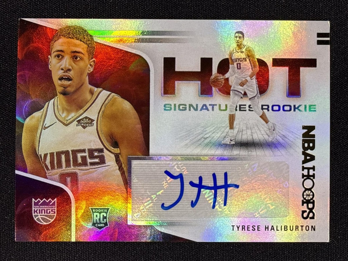 2020-21 NBA Hoops #HR-TYR Tyrese Haliburton Hot Signatures Rookie