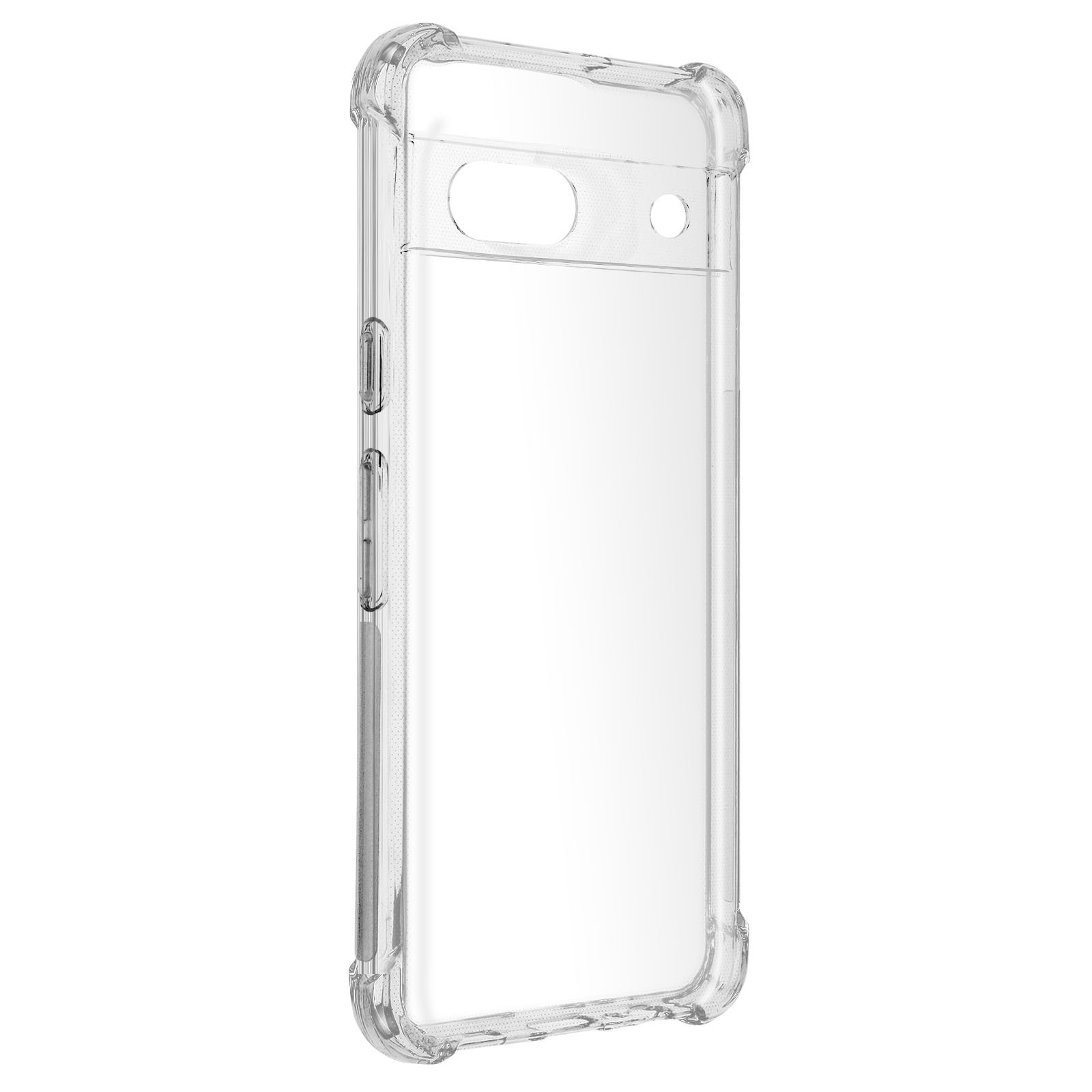 Coque Pixel 7a antichoc transparente avec coins renforcés en silicone