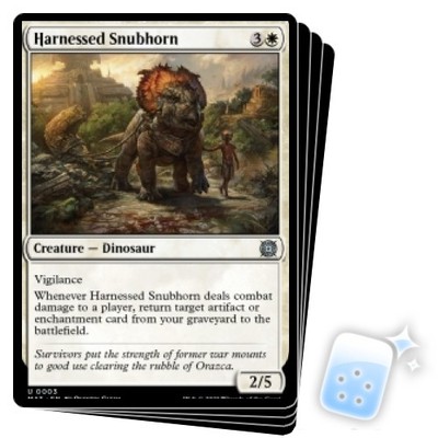 HARNESSED SNUBHORN X4 March Of The Machine: The Aftermath MAT Magic MTG CARD