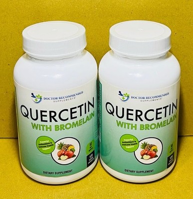 Quercetin with Bromelain 800mg   120 Veggie Caps   Antioxidant & Immune Support