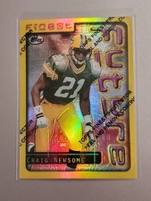 1996 Craig Newsome GOLD Refractor Topps Finest Rare Rookie Card Packers. rookie card picture