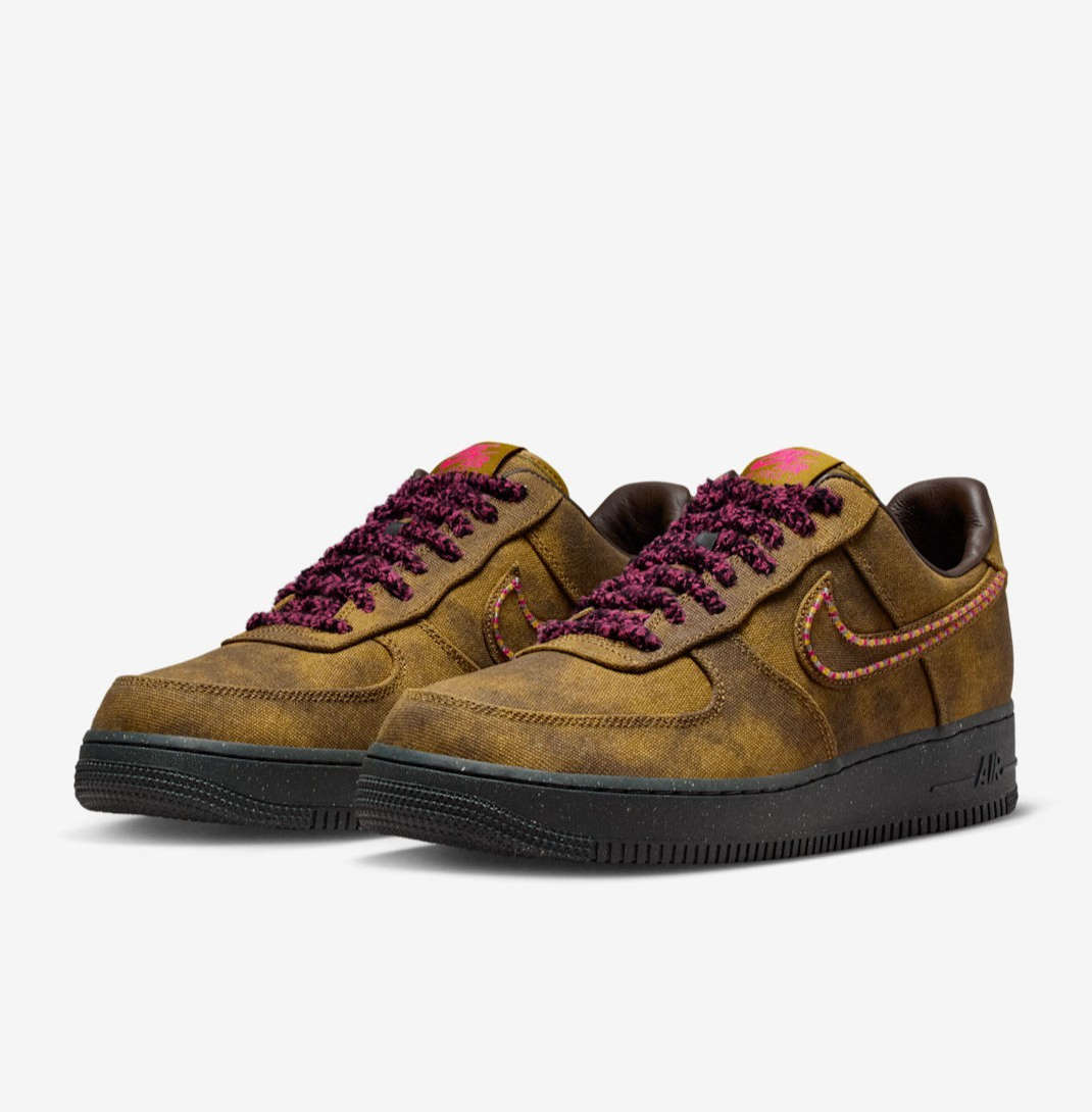 NIKE Air Force 1 IO4474-300 Desert Moss Midwest Gold Baroque Brown