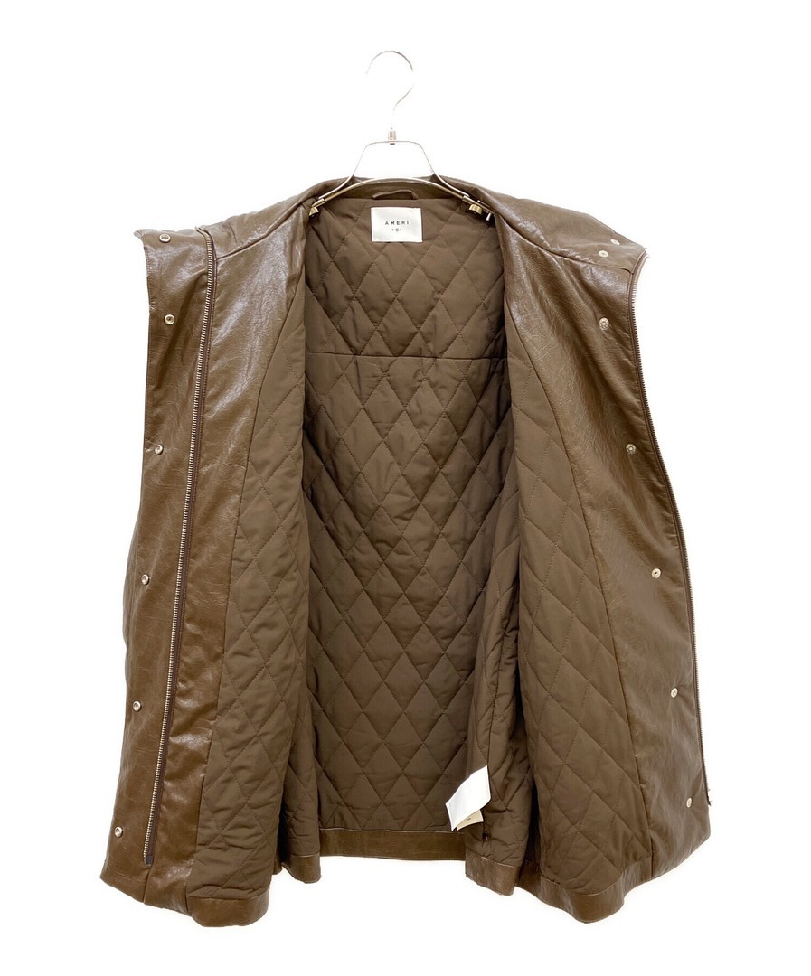 Ameri PASTING LIKE SYNTHETIC LEATHER JACKET 13206… - image 3