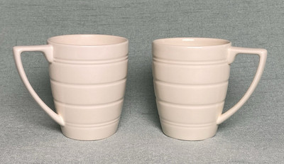 Set of 2 - Jasper Conran at Wedgwood Casual Cream Mugs, Made in England EUC/VGC