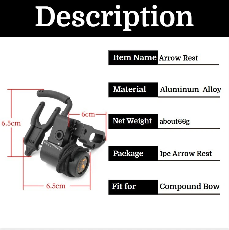 Drop Away Arrow Rest Launcher Adjustable Archery CompoundBow Hunting Target R/LH - Image 3 of 4