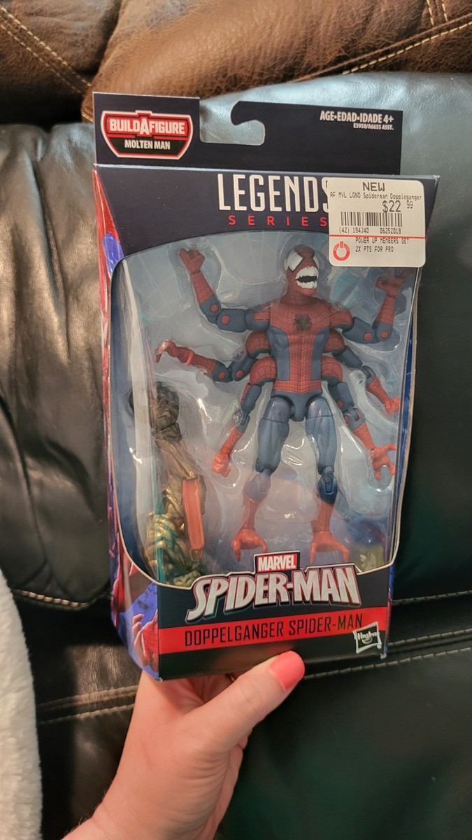 Marvel Legends Doppelganger Spider-Man BAF Molten Man No Way Home
