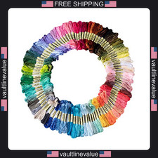 50 Skeins Rainbow Embroidery Floss Friendship Bracelet Cross Stitch Thread