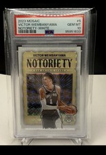 Victor Wembanyama PSA 10 2023 Mosaic Notoriety White POP 4! 5/25 ROOKIE CARD