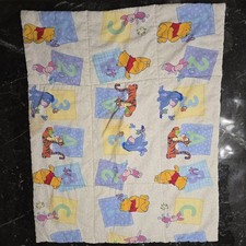 Vintage Winnie The Pooh Bear Baby Blanket And Pillowcase
