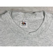 Vintage Fruit Of The Loom Single Stitch Gray Pocket Made in USA T-Shirt XXL 2XL
