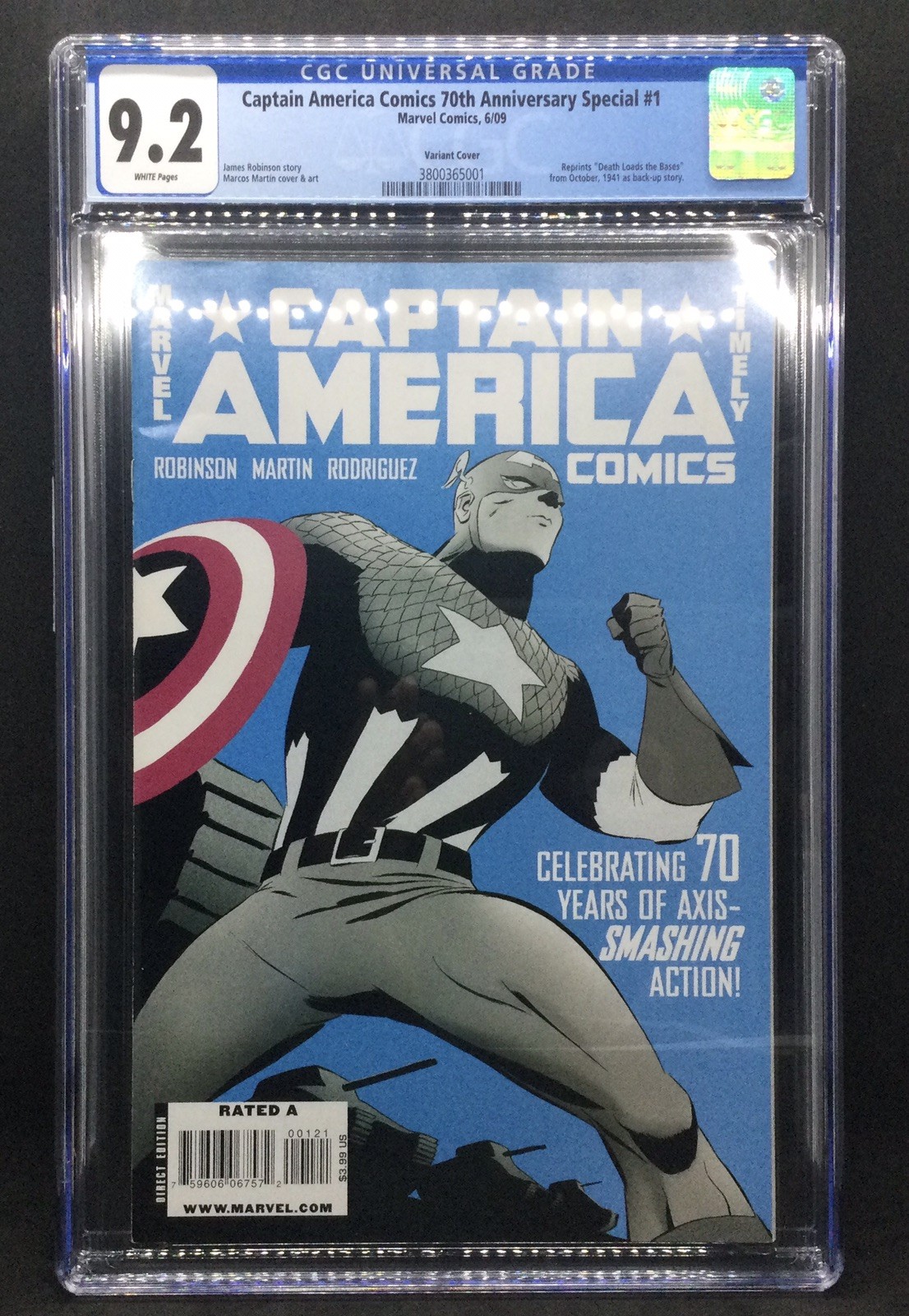 Capitán América #1 CGC Grado 9.2 70 Aniversario Especificación. Ed. Cpt. América Vs. Hitler