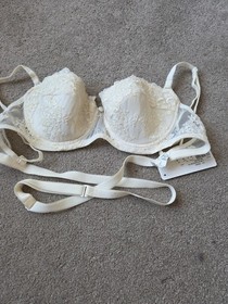 Brand New, Lise Charmel, Underwired Ivory Wedding Bra Size Uk 34C
