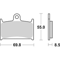 Set BeläGe Bremse SBS 624RST Suzuki 250 Rgv Gamma 88/88