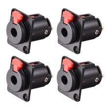 4Pack 6.35mm 1/4" Female Stereo TRS Audio Socket Jack Panel/Chassis Mount 6.35mm