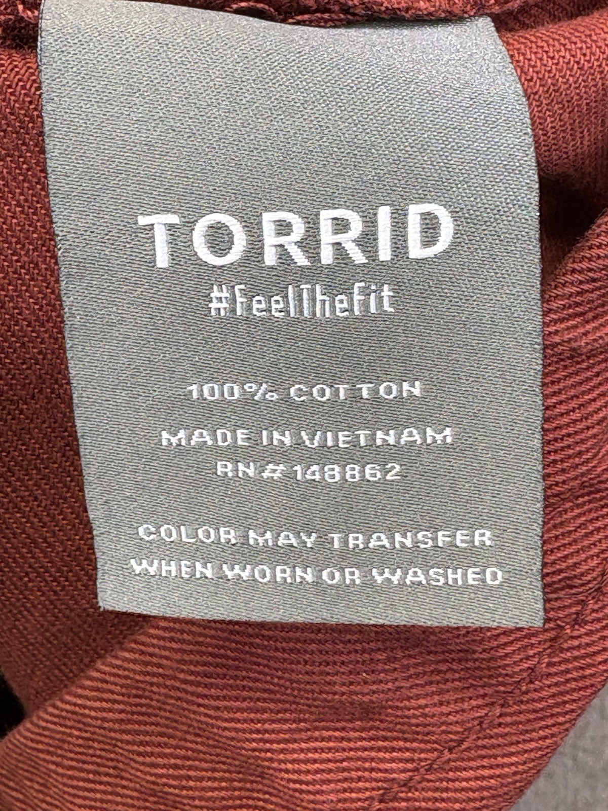 Torrid Rust Colored Denim Button Up Jacket Size 2 - image 4