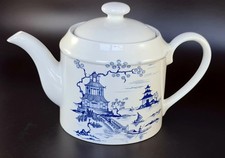 RARE Royal Norfolk China Teapot Staffordshire England Blue Chinese Japanese VGC